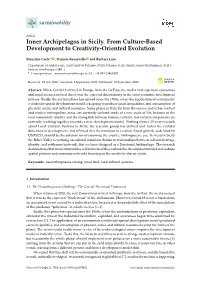 Inner Archipelagos in Sicily. from Culture-Based Development to Creativity-Oriented Evolution