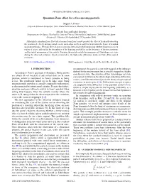Quantum Zeno Effect for a Free-Moving Particle