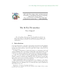 The R-Tcl/Tk Interface