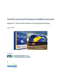 Appendix F – Technical Memorandum on Rail Operations Modeling