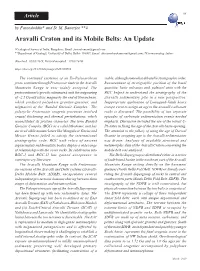 Aravalli Craton and Its Mobile Belts: an Update