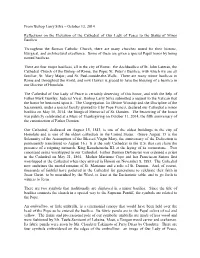 From Bishop Larry Silva – October 13, 2014
