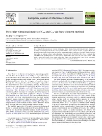 Molecular Vibrational Modes of C60 and C70 Via Finite Element Method