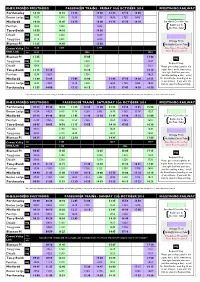 VW14 Simple Timetable