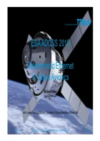 ESA ADCSS 2015 Deterministic Ethernet in Space Avionics