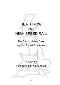 Heathrow and High Speed Rail