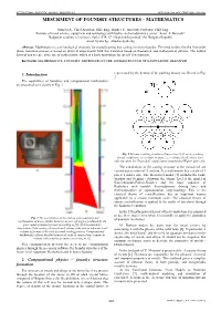 Mesurment of Foundry Structures – Mathematics