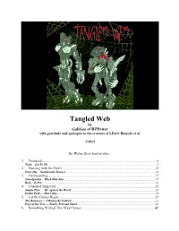 Tangled Web by Galigee of Bzpower with Gratitude and Apologies to the Creators of LEGO Bionicle Et Al