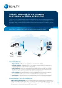 Unified, Petabyte-Scale Storage Across Digital Media Workflows