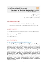 1. Conference Title 2. Session Topics 3. Backgrounds