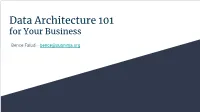 Data Architecture 101 for Your Business
