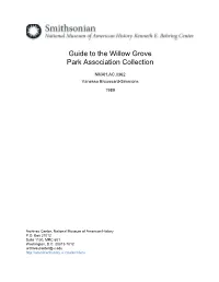 Guide to the Willow Grove Park Association Collection