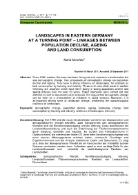 Linkages Between Population Decline, Ageing and Land Consumption