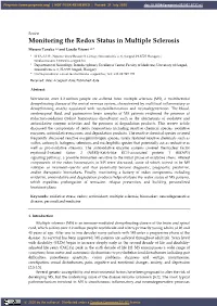 Monitoring the Redox Status in Multiple Sclerosis