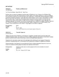 Spring 2009 Curriculum