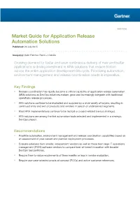 Gartner Market Overview for Application Release Automation