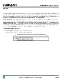 HP SN3000B Fibre Channel Switch Quickspecs