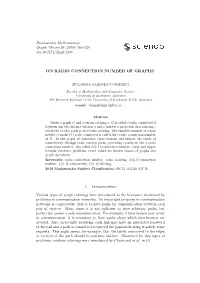 On Radio Connection Number of Graphs