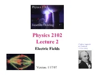 Physics 2102 Lecture 2