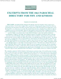 1861 Parochial Directory for Fife and Kinross