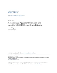 A Hierarchical Approach for Useable and Consistent CAPEC-Based Attack Patterns Patrick H