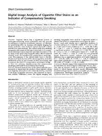 Digital Image Analysis of Cigarette Filter Stains As an Indicator of Compensatory Smoking