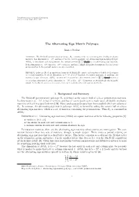 The Alternating Sign Matrix Polytope
