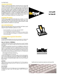 Users Guide for Palm OS