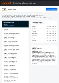 31 Bus Time Schedule & Line Route