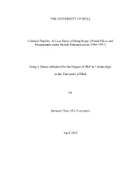 Chapter Six Corporal Punishment in Hong Kong