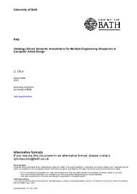 Ontology-Driven Semantic Annotations for Multiple Engineering Viewpoints in Computer Aided Design