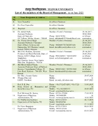 तेजपुर विश्िविद्यालय / TEZPUR UNIVERSITY List of the Members Of