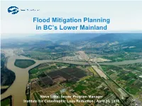 Flood Mitigation Planning in BC's Lower Mainland