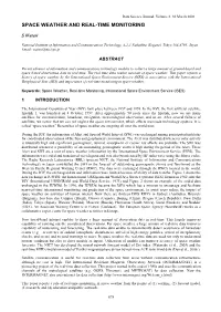 Space Weather and Real-Time Monitoring