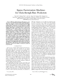 Sparse Factorization Machines for Click-Through Rate Prediction