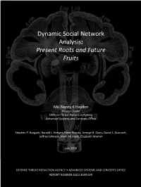 Dynamic Social Network Analysis: Present Roots and Future Fruits