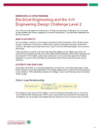 Electrical Engineering and the 4-H Engineering Design Challenge Level 2