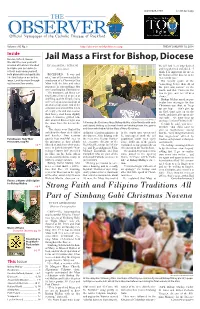 Jail Mass a First for Bishop, Diocese