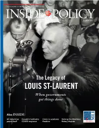 LOUIS ST-LAURENT When Governments Got Things Done