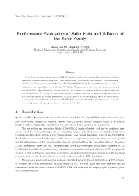 Performance Evaluation of Safer K-64 and S-Boxes of the Safer Family