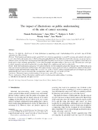 The Impact of Illustrations on Public Understanding of the Aim of Cancer Screening