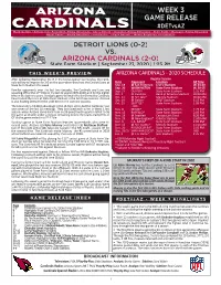 Week 3 Game Release
