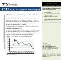 2013NAND Flash Market Annual Report