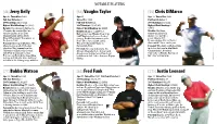 Bubba Watson [86] Fred Funk [173] Justin Leonard Age: 28