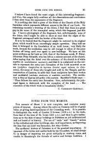 NOTES from the MEMOIR. the Memoir of Sheet 7 Is Now Complete, and Contains Many Points of Interest