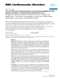The Rat STSL Locus: Characterization, Chromosomal Assignment, And