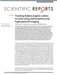 Tracking Hidden Organic Carbon in Rocks Using Chemometrics And