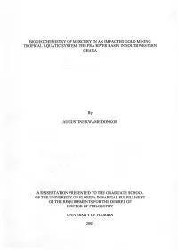 Biochemistry of Mercury in an Impacted Gold Mining Tropical