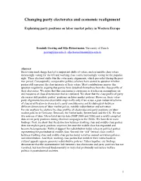 Changing Party Electorates and Economic Realignment