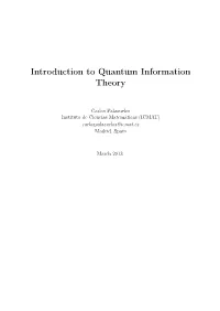 Introduction to Quantum Information Theory